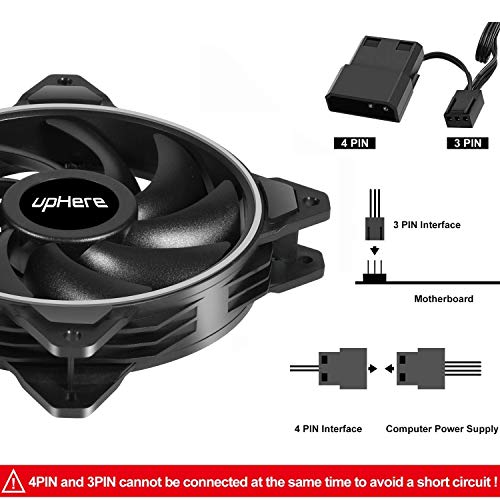 upHere-3PIN-120mm-LED-blanco-ventilador-de-la-caja-doble-halo-LED-PC-ventilador-alto-rendimiento-silencioso-ventilador-para-refrigeracin-PC-EN12WT3-3