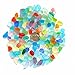 Sea Glass Beads/Beach Glass Beads for Jewelry Making (Small Size / 8-12 mm, Multicolored Rainbow Mix, Not Drilled) (50 Pieces)