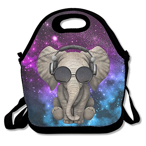 Elephant Glasses Galaxy Bag Bags Awesome Lunch Handbag Lunchbox Box For School Work Outdoor