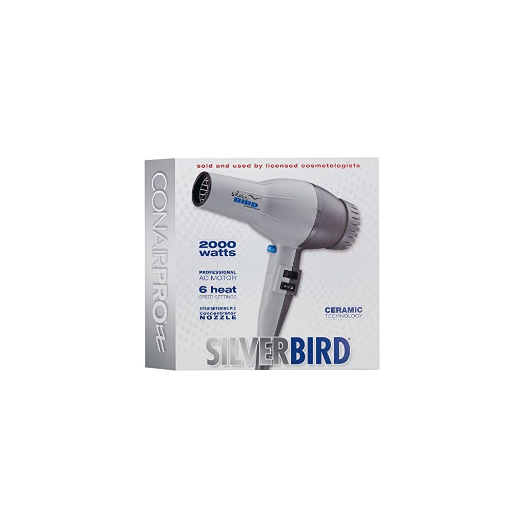 Conair Pro Silver Bird Hair Dryer SB307W