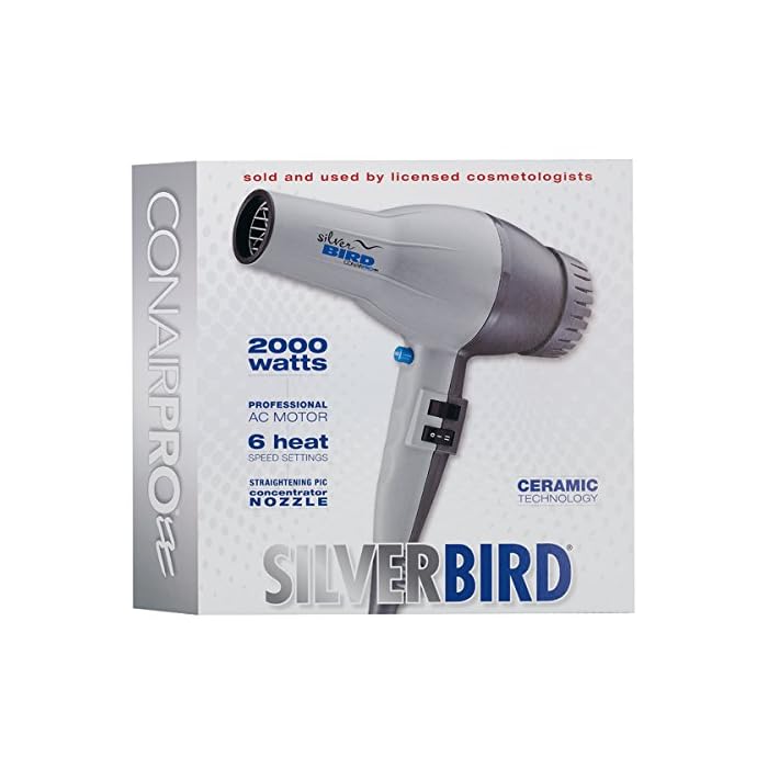 Conair Pro Silver Bird Hair Dryer SB307W Best Hair Styling Tools