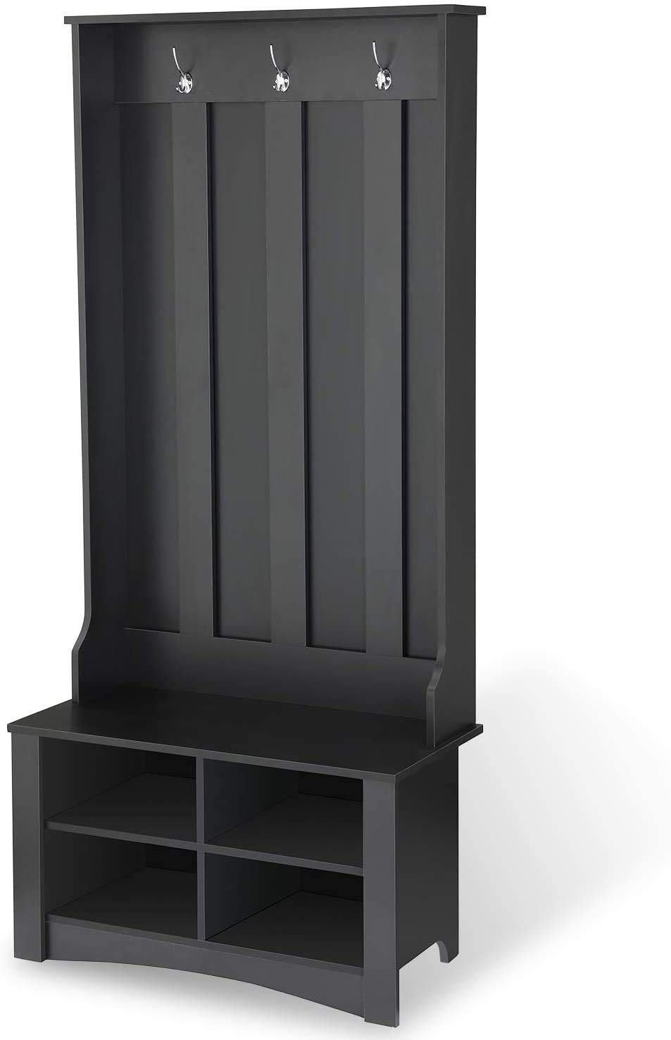 white entryway shoe bench on Itaar 70 Hall Tree With Storage Bench And Coat Rack Entryway Bench Storage Organizer With 3 Hooks Wooden Hall Tree With Storage Bench Perfect For Dorm Room Entryway Apartment White Buy Online