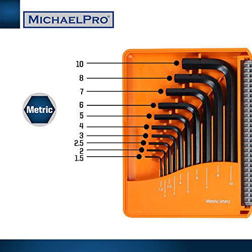 MichaelPro MP001046 Allen Wrench Set Metric and Standard Short Arm