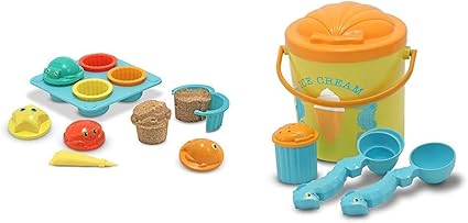 melissa and doug sand cupcake set