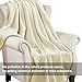 RISAR Flannel Luxury Throw Size Blanket Soft Warm Cozy Plush Throw Fuzzy Microplush Lightweight for Bed Sofa Couch 50 by 60 Inches,Ivory