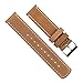 Barton Quick Release Top Grain Leather Watch Band Strap - Choose Color - 16mm, 18mm, 20mm, 22mm or 24mm - Gingerbread/Linen 22mm