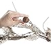 Factory Direct Craft Silver Glittered Artificial Holly, Rusted Jingle Bell and Pip Berry Garland for Holiday and Home Decor