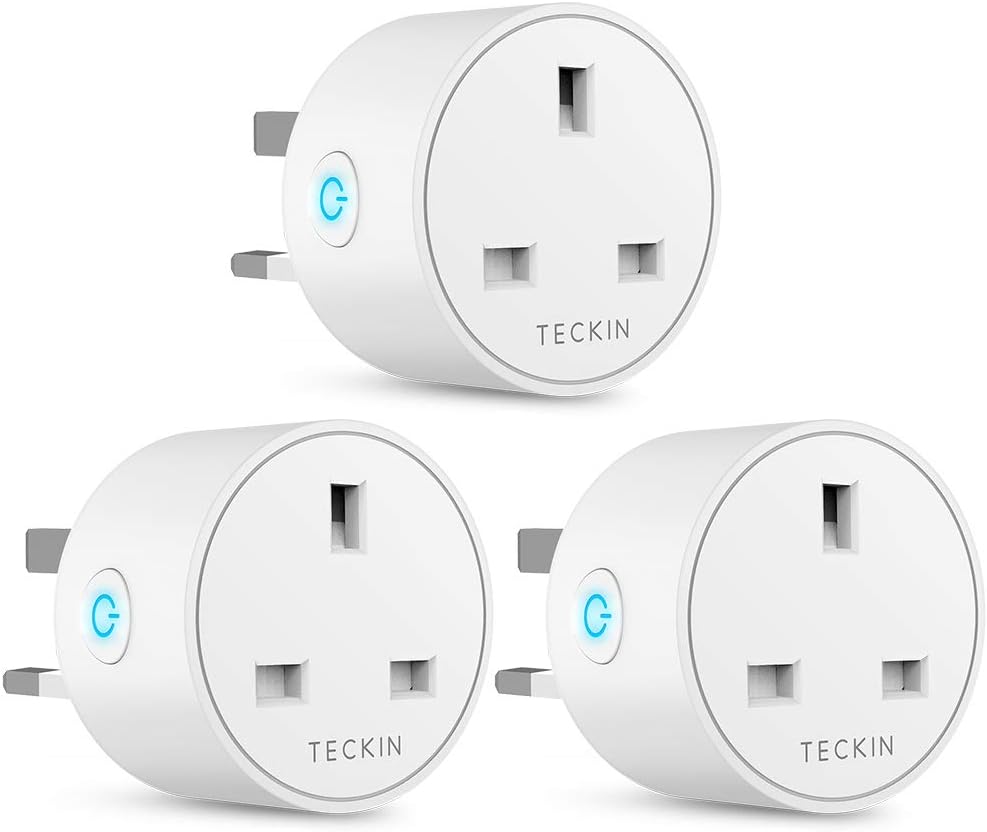 Smart Plug, TECKIN 13A Mini WiFi Socket Works with Alexa, Google Home, SmartThings, Timer and Schedule, Wireless Remote Control, No Hub Required, Only Support 2.4GHz, 3 Pack