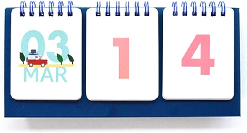 Dorandoran Jam Studio カウントダウン365日 コイル綴じ日めくり 卓上万年カレンダー D Day卓上カレンダー ブルー カレンダー 文房具 オフィス用品 Amazon