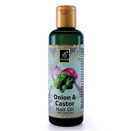 The EnQ Onion & Castor Hair Oil For Hair Growth and Hairfall Control 100 ML (100 ML)