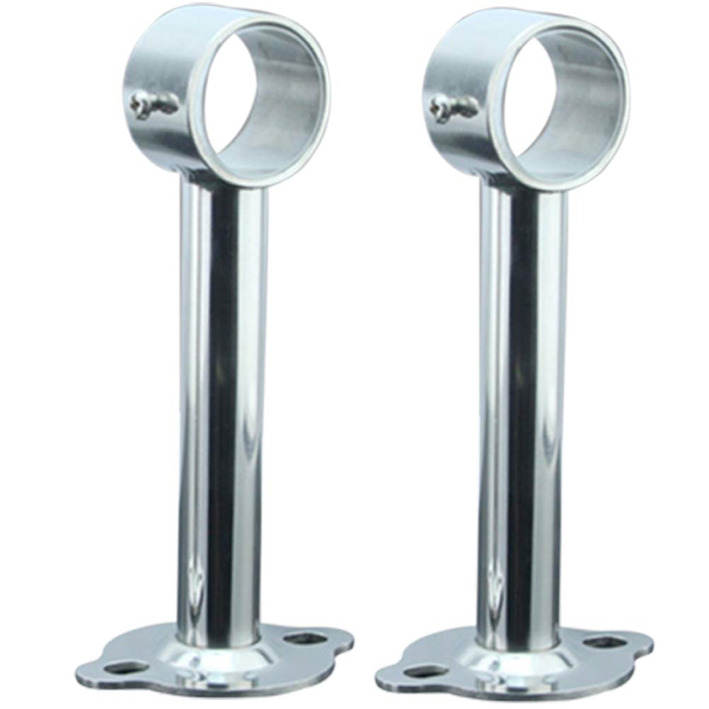 Vosarea 2pcs Ceiling Mount Bracket Closet Rod Bracket Wardrobe