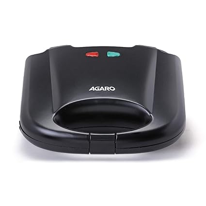 Agaro Elegant Sandwich Toaster 750 Watts with Fixed Plates (Black)