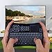 iPazzPort Bluetooth Mini Wireless Keyboard Cover with Touchpad and RGB Backlit, IR Learning Function for for Android TV Box, Nvidia Shield TV, Smart TV, Raspberry Pi