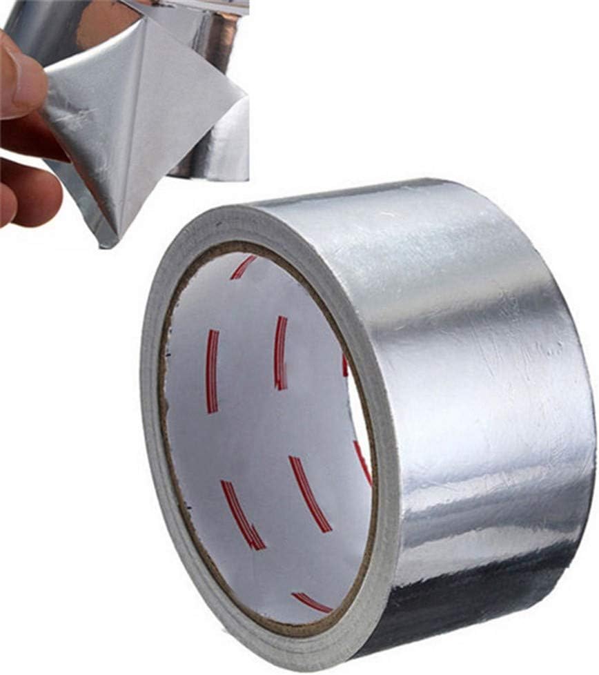 CHINAJIAODAI Packing Tape 1 Roll 5CM 25M Sealing Tape High Temperature Resistant Aluminium Foil Adhesive Tape Heat Resistance Pipe Repair Adhesive