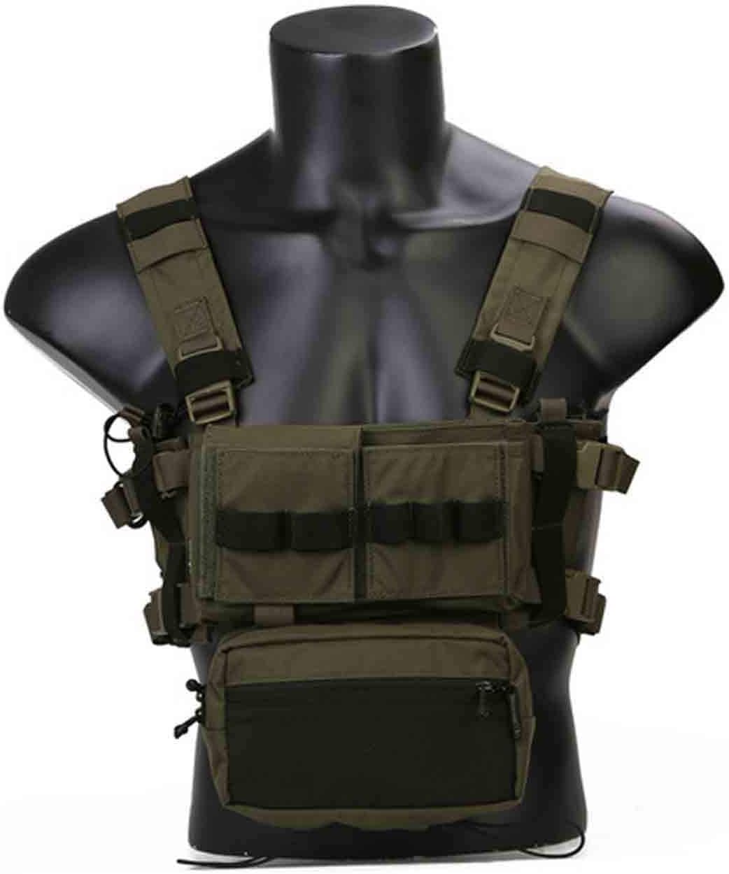 MK3 Modular Lightweight Chest Rig Micro Fight Chissis 5.56 Mag Pouch RG, Chest Protectors