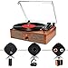 Vinyl Record Player,Bluetooth Turntable with Built-in Speakers and USB, Belt-Driven Vintage Phonograph Record Player 3 Speed for Entertainment and Home Decorationthumb 4