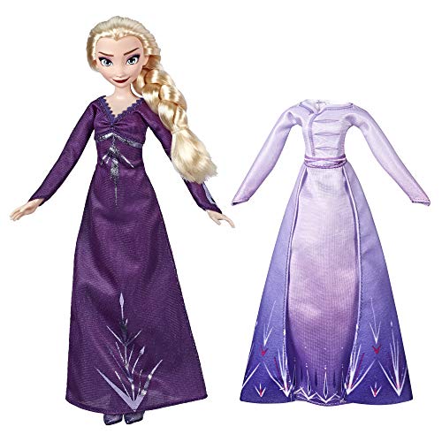 Disney Die Eiskönigin Arendelle Kleidertraum ELSA Modepuppe mit 2 Outfits, lilafarbenes Nachthemd und Kleid, inspiriert…