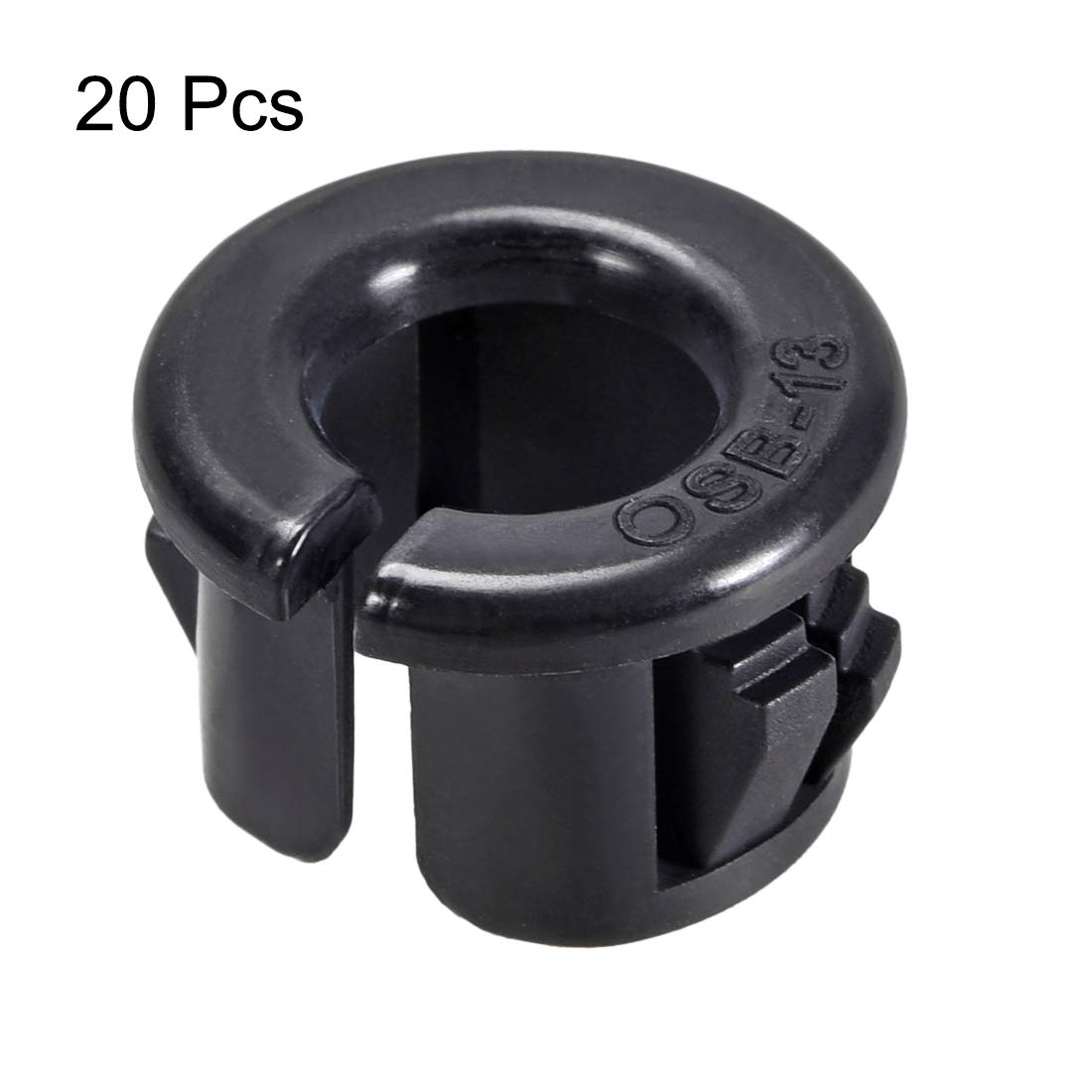 Uxcell 38-Piece Nylon Cable Snap Bushing Set - 7/16 Mounting Hole, Black, For Wiring Protection - View #7