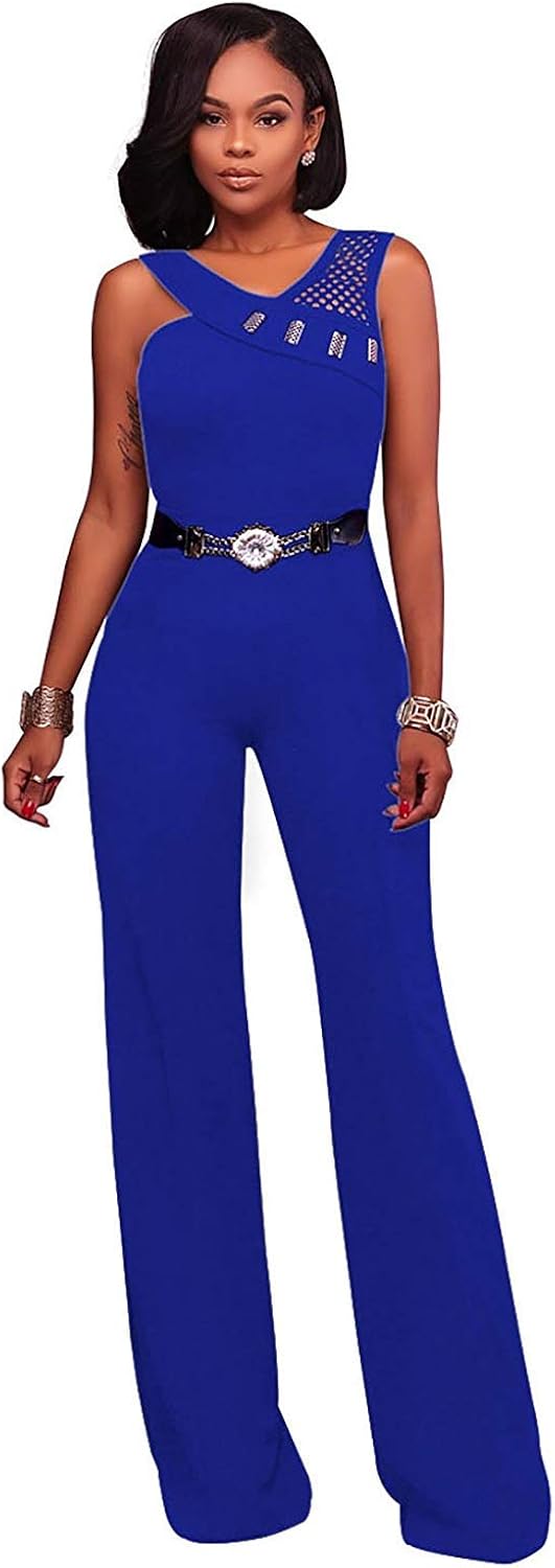 Women's Jumpsuits Elegant Party Fashion Long Pantsuit Summer Sleeveless V-Neck Feast Clothing