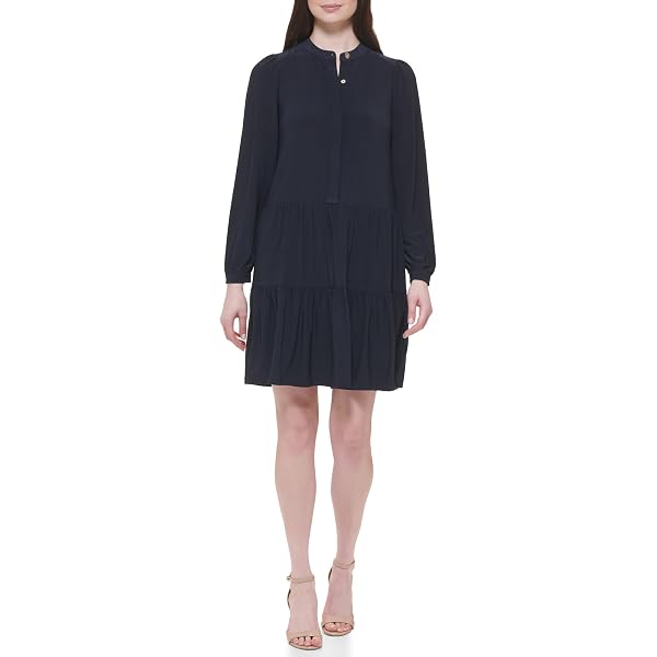 Tommy Hilfiger Women's Shift Dress, Plain Black, 2 at Amazon Women's  Clothing store