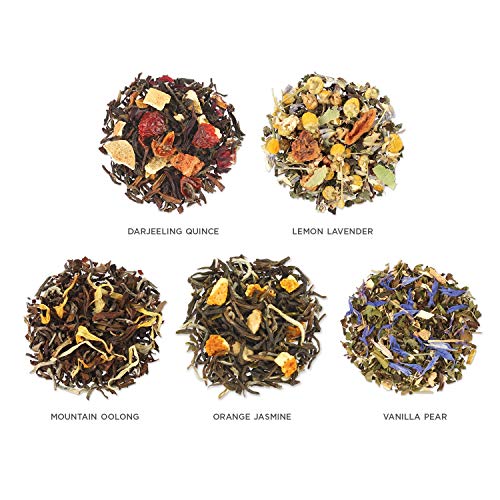 Tea Forte Single Steeps Loose Leaf Tea Sampler, Assorted Variety Box, Single Serve Pouches (Sampler - Lotus), 15 Count (Pack of 1)