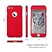 Venollc iphone 7 case, Ultra-Thin Full Body Coverage Hard Hybrid Plastic with Tempered Glass Screen Protector, Light-Weight Protective Case Cover and Skin for Apple iPhone 7(red)