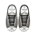 Koollaces No Tie Shoelaces for Adults DIY 16pcs- Environmentally safe Waterproof Silicon- Color of Black