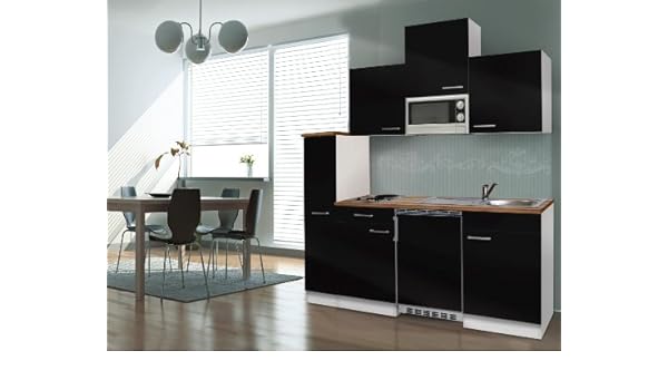 respekta KB180WWMI - Bloque de Cocina (180 cm Color Blanco Negro ...