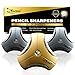 Pencil Sharpeners Mechanical Sharpener 3 Set for Kids Adults - Hand Held for School Desk Home with Free Extra Coloring Ebook Gift -Not Heavy Duty Ideal for Colored Regular Pencils to Color Draw Sketch