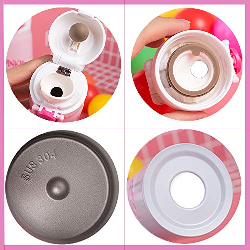Unicorn Water Bottle Cup Kids Water Bottle Thermoses Metal Stainless Steel Vacuum Insulated Water Flask ï¼ŒLeakproof, Perfect for Kids Lunch Bagï¼ˆ12 oz Pinkï¼‰