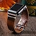Carty Oil Wax Leather Strap Smart Watchband Compatible with Apple Watch Band Iwatch Bands 38mm Mens Series 3/2/1 Retro Brown