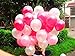 72Pcs 12Inch Pearl Balloons Thicked Latex Balloons For Birthday Parties Wedding Decoration Supplies or Arch Decorations(Rose Red&Pink&White)