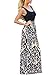 Happy Sailed Women Boho Empire Chevron Tank Top Casual Maxi Long Dres, Medium Black