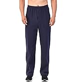Zoulee Men's Front Zip Open-Bottom Sports Pants Sweatpants Trousers