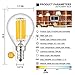CRLight 6W Edison LED Globe Bulb 3200K Soft White 70W Equivalent 700LM Dimmable, E12 Candelabra Base Vintage Tiny G14(G45) Clear Glass Globe Shape, 360 Degree Beam Angle, 6 Pack