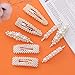 Pearl Resin Hair Clips Acrylic Hair Barrettes 12 Pcs, Pearl Barrettes Hair Clips for Women Girls Geometric Decorative Alligator Hair Snap Clip Hair Accessories for Party Wedding Daily Birthday Gifts