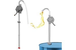 MEKOTRIN Fuel Transfer Pump, Upgraded 7GPM All Aluminum Hand Oil Pump, 15 to 55 Gallon Drum Pump for Gasoline, Kerosene, Hydraulic Fluid, Gear Oil