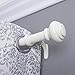 Decopolitan Urn Single Curtain Rod, 72 to 144-Inch, Bright White