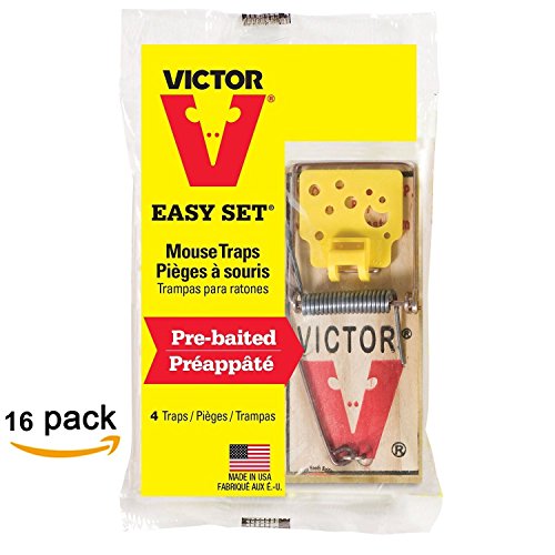 Victor EZ set mouse trap (Pack of 16) - Includes the SJ pest guide eBook