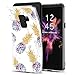 Galaxy S9 Plus (S9+) Case,DOUJIAZ Shiny Marble Design Clear Bumper TPU Soft Case Rubber Silicone Skin Cover for Samsung Galaxy S9 Plus(2018)-Multiple Purple Pineapple