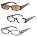 GAMMA RAY READERS 3 Pairs A Ladies' Readers Quality Spring Hinge Reading Glasses for Women