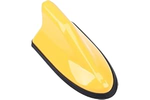Shark Fin Amplified FM AM Car Radio Antenna for Ford Edge 2020-2023, Vehicle Shark Fin Shape Cover with Adhesive Tape,Yellow