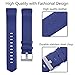 For Fitbit Charge 2 Bands Blue, Henoda Leather Wristband for Fitbit Charge 2 Replacement Strap Women Men Large Small