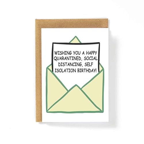 Amazon Com Self Isolation Birthday Greeting Card Social