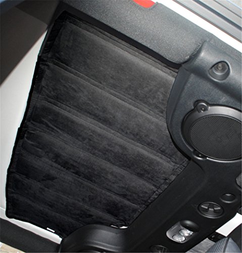 YOCTM Car Interior Rear Window and Roof Mesh Hardtop Heat Insulation Cotton Kit for Jeep Wrangler 2012 Up Car Styling (Black) - Thumbnail 7