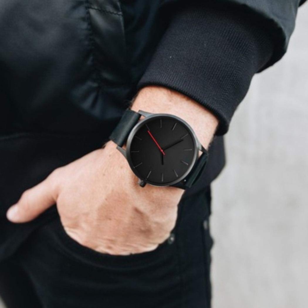 GuGio Men\'s Analog Quartz Watch Business Watches Mens Sport Watch with PU Leather Strap