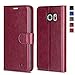 OCASE Samsung Galaxy S7 Case [ Card Slot ] [ Kickstand ] Leather Flip Wallet Case for Samsung Galaxy S7 - Burgundy