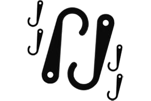 HDST-HOME 500Pcs 1-3/4 Inch Sock Display Hooks and Merchandising Attachments J-Hooks Plastic for Sock Hat Gloves Underwear Retail Display Hanger (Black)