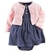 Carter's Baby Girls' 2 Piece Floral Dress Set (12 Months, Pink/Navy)
