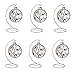 HOHIYA Silver Ornament Display Stands Hanger Holder Christmas Hook Dog Cat Ball Glass Bauble 8 inch 6pcs